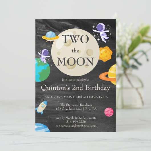 Astronaut Buitenruimte 2e verjaardag Kaart (Staand voorkant)