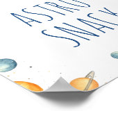 Astronaut Buitenruimte Astro Snacks Verjaardag Poster (Hoek)