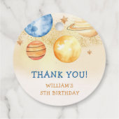 Astronaut Buitenruimte Dag Dank u Bedankjes Labels (Achterkant)