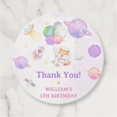 Astronaut Buitenruimte Dag Dank u Bedankjes Labels (Voorkant)