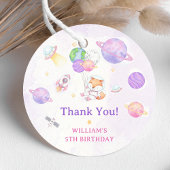 Astronaut Buitenruimte Dag Dank u Bedankjes Labels