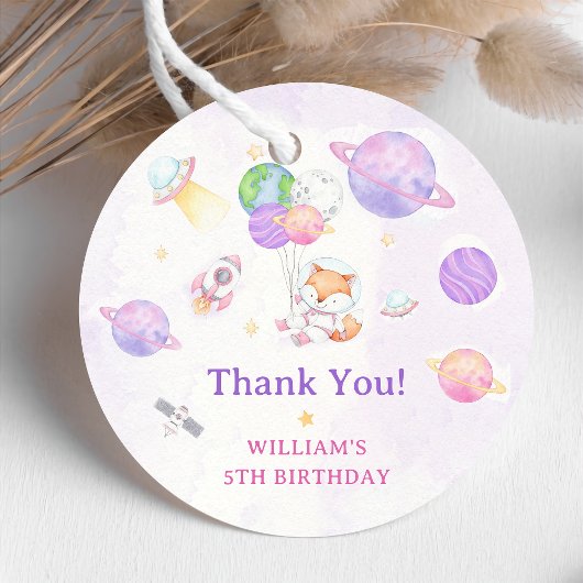 Astronaut Buitenruimte Dag Dank u Bedankjes Labels