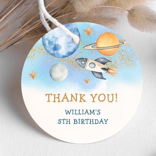 Astronaut Buitenruimte Dag Dank u Bedankjes Labels