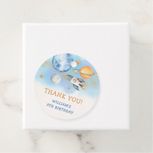 Astronaut Buitenruimte Dag Dank u Bedankjes Labels (In situ)