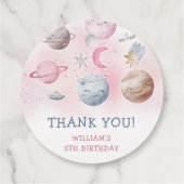 Astronaut Buitenruimte Dag Dank u Bedankjes Labels (Achterkant)