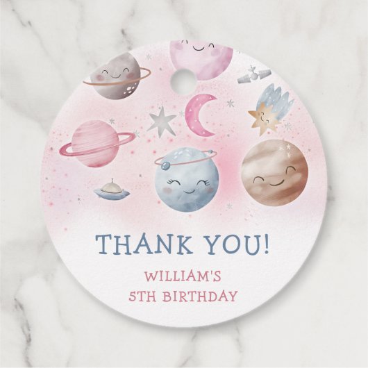 Astronaut Buitenruimte Dag Dank u Bedankjes Labels (Achterkant)