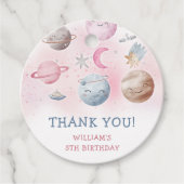 Astronaut Buitenruimte Dag Dank u Bedankjes Labels (Voorkant)