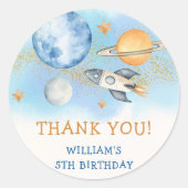 Astronaut Buitenruimte Dag Dank u Ronde Sticker