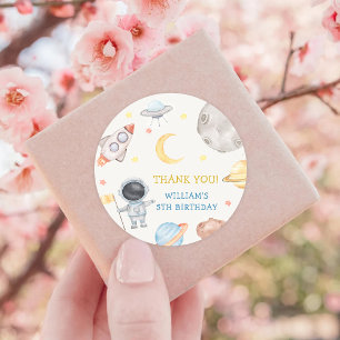 Astronaut Buitenruimte Dag Dank u Ronde Sticker