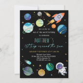 Astronaut Buitenruimte eerste verjaardag Kaart (Voorkant)