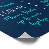 Astronaut Buitenruimte Eerste verjaardag Mijlpaal Poster (Hoek)