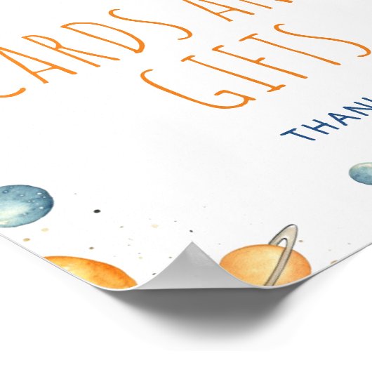 Astronaut Buitenruimte Kaarten & Cadeaus Verjaarda Poster (Hoek)