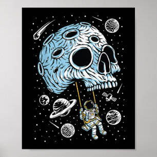 Astronaut Buitenruimte Kunst Tekenen Schull Moon G Poster