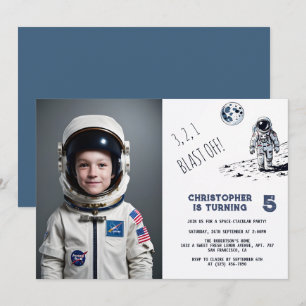 Astronaut buitenruimte ontploffing van jongen verj kaart
