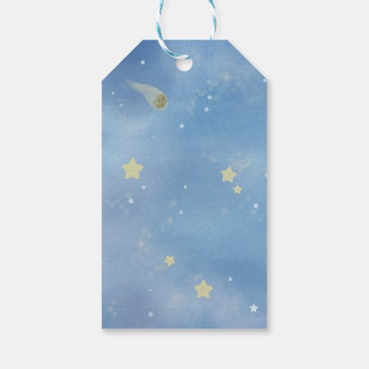 Astronaut Buitenruimte Planets Birthday Gift Label Cadeaulabel (Achterkant)