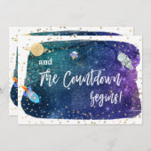 *~* Astronaut Buitenruimte Rocket Baby shower Kaart (Voorkant / Achterkant)