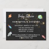 *~ Astronaut Buitenruimte Rocket Planet Baby showe Kaart (Achterkant)