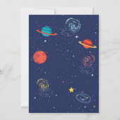 Astronaut Buitenruimte Rocket Shiket Birthday Foto Kaart (Achterkant)