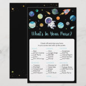 Astronaut buitenruimte Wat zit er in je paarse spe (Voorkant / Achterkant)