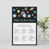 Astronaut buitenruimte Wat zit er in je paarse spe (Staand voorkant)