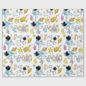 Astronaut Buitenspatie Baby Boy Cadeaupapier (Vlak)