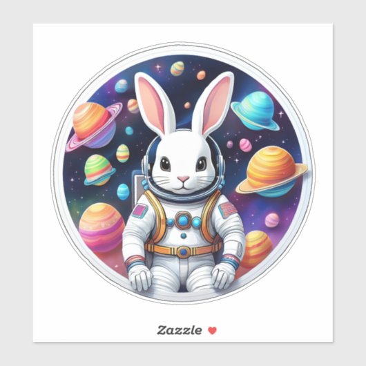 Astronaut Bunny Odyssey Sticker (Vel)