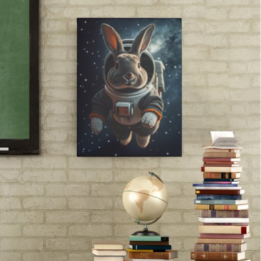 Astronaut Bunny Poster