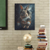 Astronaut Bunny Ruimtenursery Poster