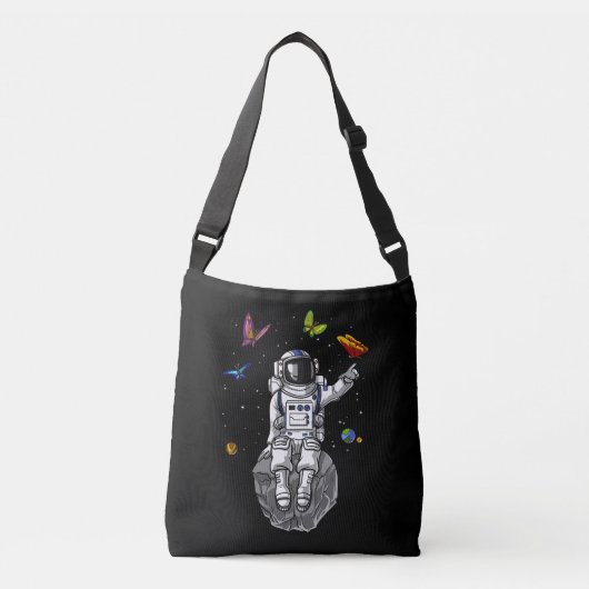 Astronaut Butterflies Crossbody Tas (Voorkant)