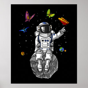 Astronaut Butterflies Poster