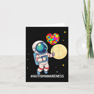 Astronaut Bylloon Autism Awareness Space Autistisc Kaart