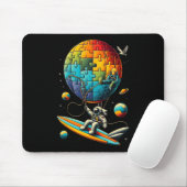Astronaut Bylloon Autism Awareness Space Autistisc Muismat (Met muis)