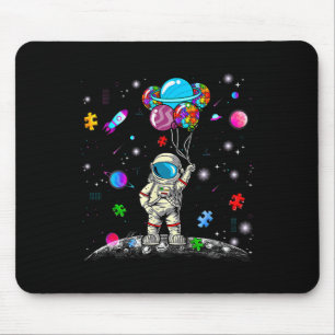 Astronaut Bylloon Puzzel Ruimte Autisme Bewustzijn Muismat