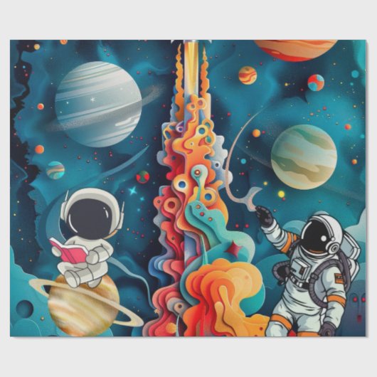 Astronaut Cadeaupapier (Vlak)
