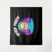 Astronaut Cadeaus Voor Volwassenen - Ruimtepiraat Wandkleed (Voorkant)