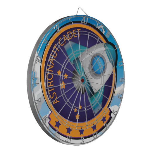 Astronaut Cadet Badge Dartbord (Voorkant Links)