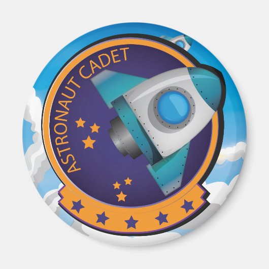 Astronaut Cadet Badge Magneet (Voorkant)