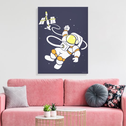 Astronaut Canvas Afdruk (Insitu (Woonkamer))
