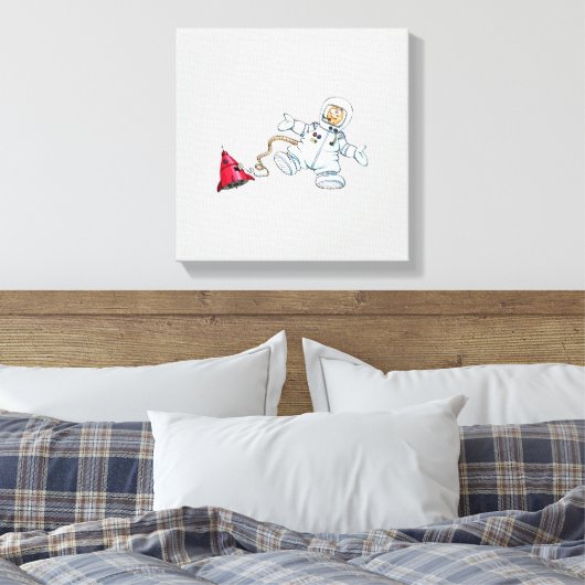 astronaut canvas afdruk (Insitu (Slaapkamer))