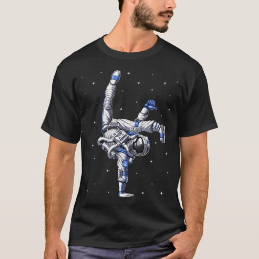 Astronaut Capoeira Danser T-shirt (Voorkant)