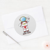 Astronaut Cartoon Sticker (Envelop)