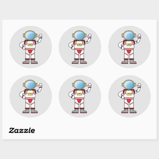 Astronaut Cartoon Sticker (Vel)