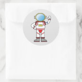 Astronaut Cartoon Sticker (Tas)