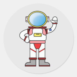 Astronaut Cartoon Sticker