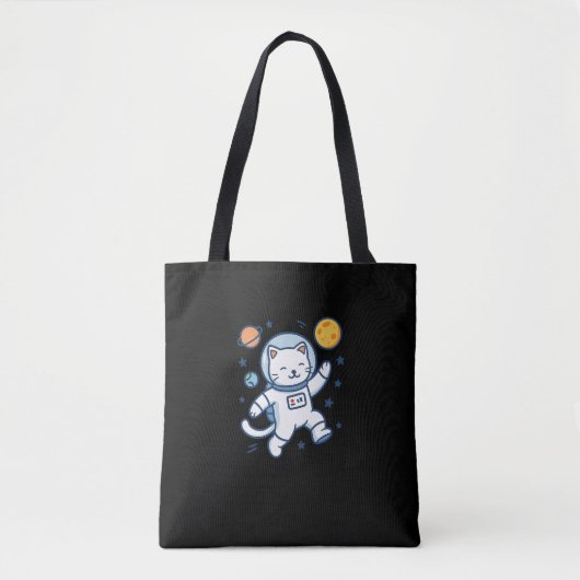 Astronaut Cat Adventure Tote Bag (Voorkant)