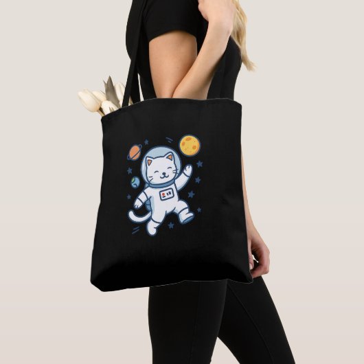Astronaut Cat Adventure Tote Bag (Dichtbij)