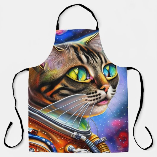 Astronaut Cat Artwork Schort (Voorkant)
