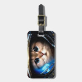 Astronaut Cat Bagagelabel (Voorkant verticaal)