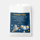 Astronaut Cat Blast Off 1st Birthday Thank You  Bedankzakje (Voorkant)