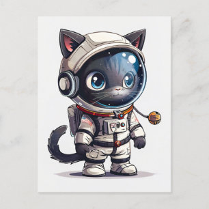 Astronaut Cat Briefkaart